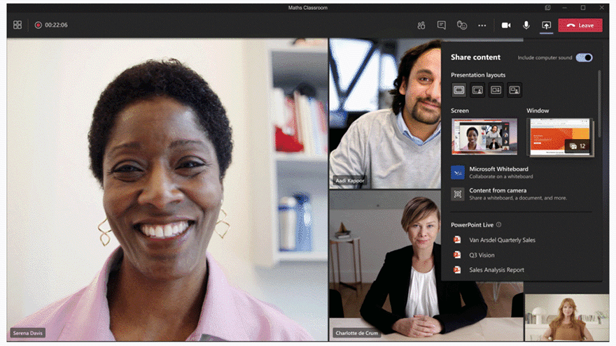 Nieuwe functionaliteiten in Microsoft Teams - Content vanaf je camera